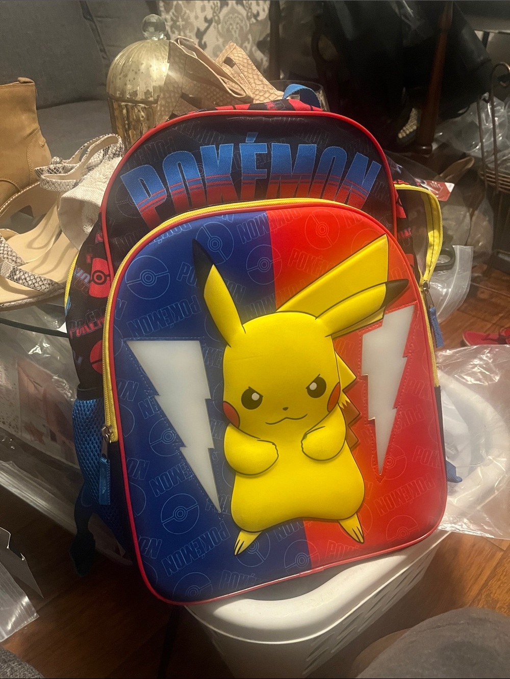 Pokemon Pikachu Backpack - Yellow Red Blue